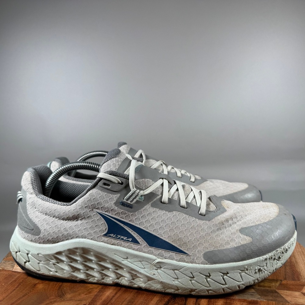 Altra Timp 5 Women Size 12 Gray Blue Trail Running Shoes AL0A85NS224 Vibram